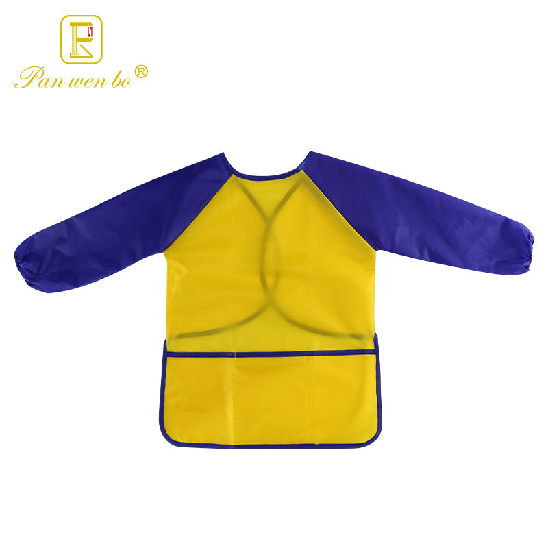 Kids Long Sleeves Waterproof Apron for Painting Art  Messy Play Childcare Supplies
