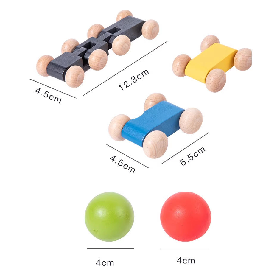 Montessori Car Ball Tracker Toy Rack - HAPPY GUMNUT