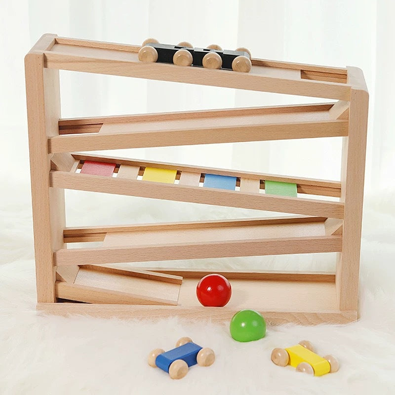 Montessori Car Ball Tracker Toy Rack - HAPPY GUMNUT
