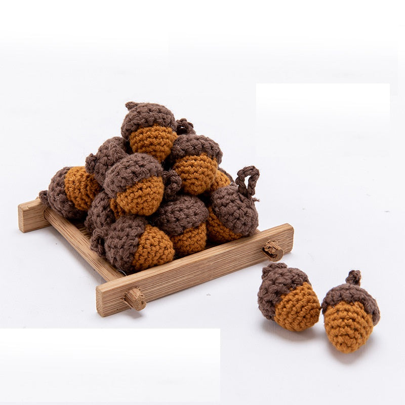 Felt Brown Acorns Loose Parts Art and Craft