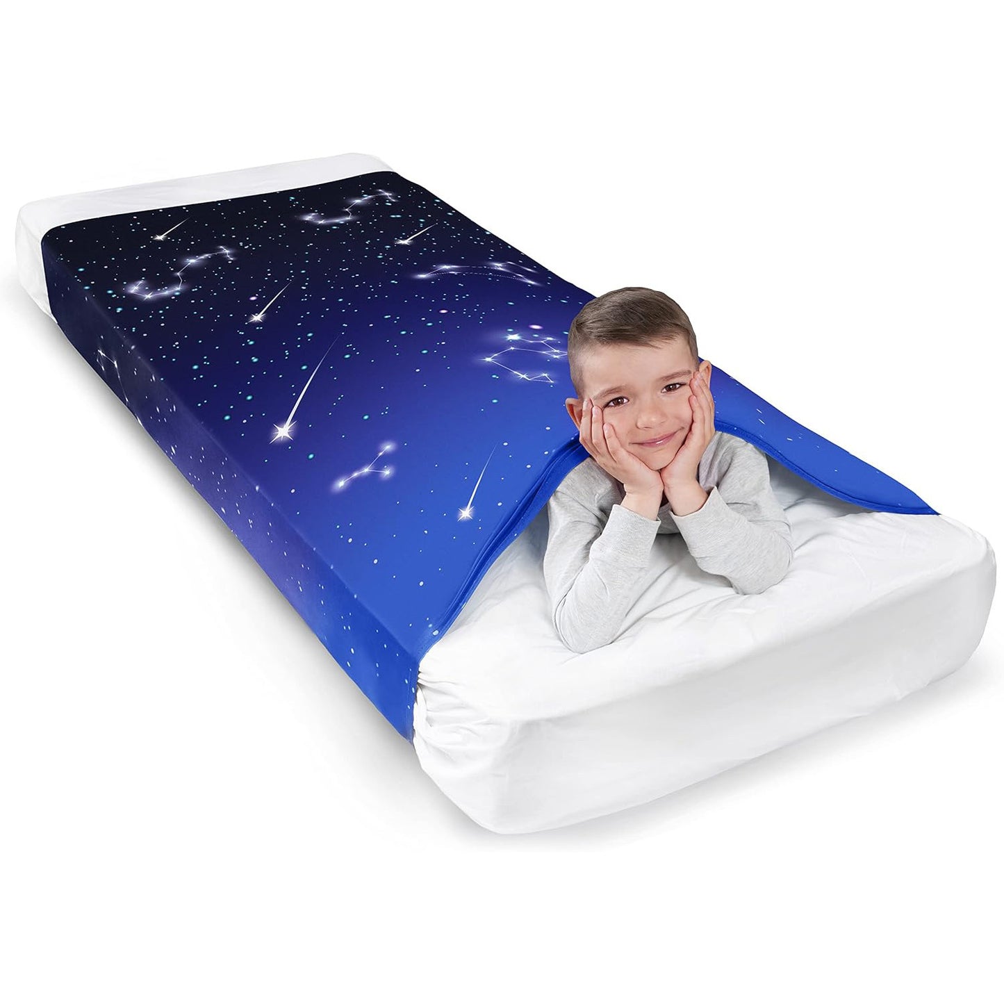 Compression Blanket Sheets Galaxy Theme Kids Sensory Lycra Sensory Claiming Bed Sheet