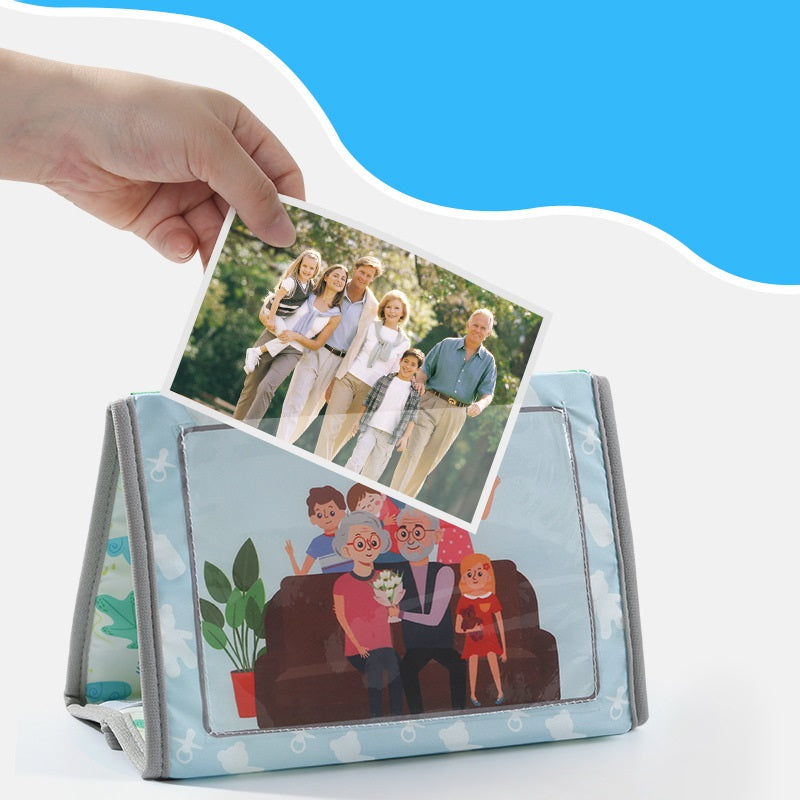Toddler  Insertable Family Album First Photo Album Plush Tactile Sensory Customisable Cloth Book