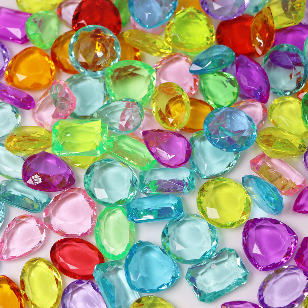 Bundle Set of 10 Acrylic Loose Parts Halloween Leaves Rings Dinosaurs Sea Animals Crystals Various Themes
