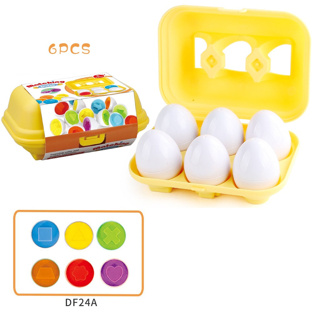 Hide & Squeak Eggs Colour Shape Sorting Matching Toy Eggs