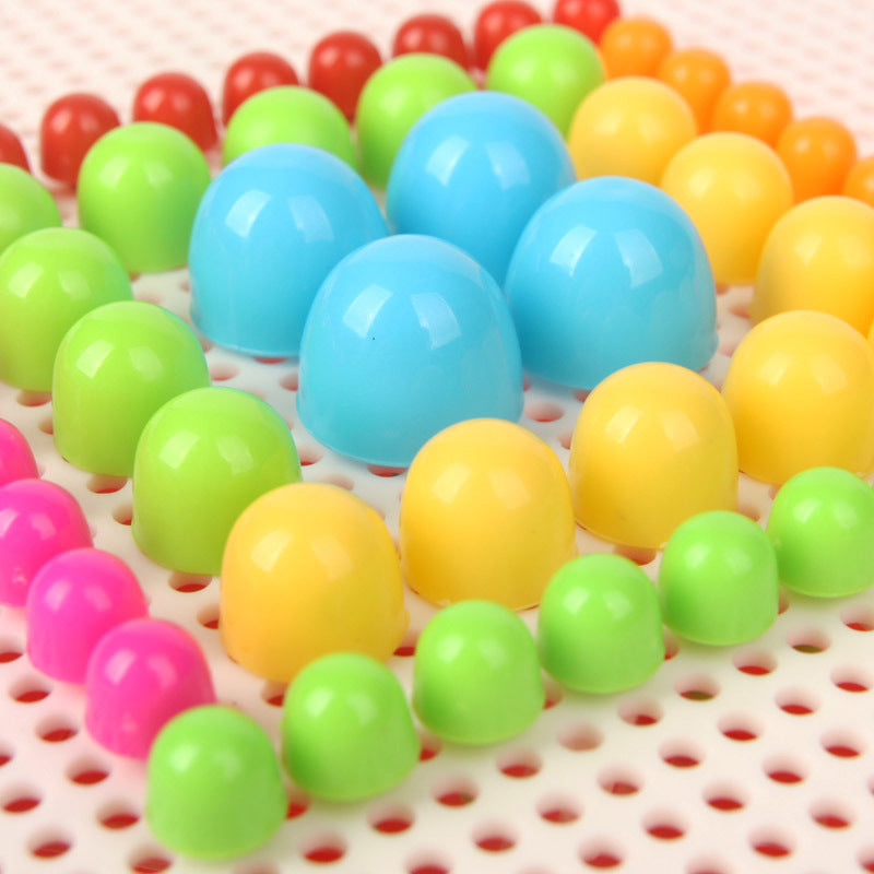 PVC Mosaic Beads Pegs Clip Board Wooden Activity Box