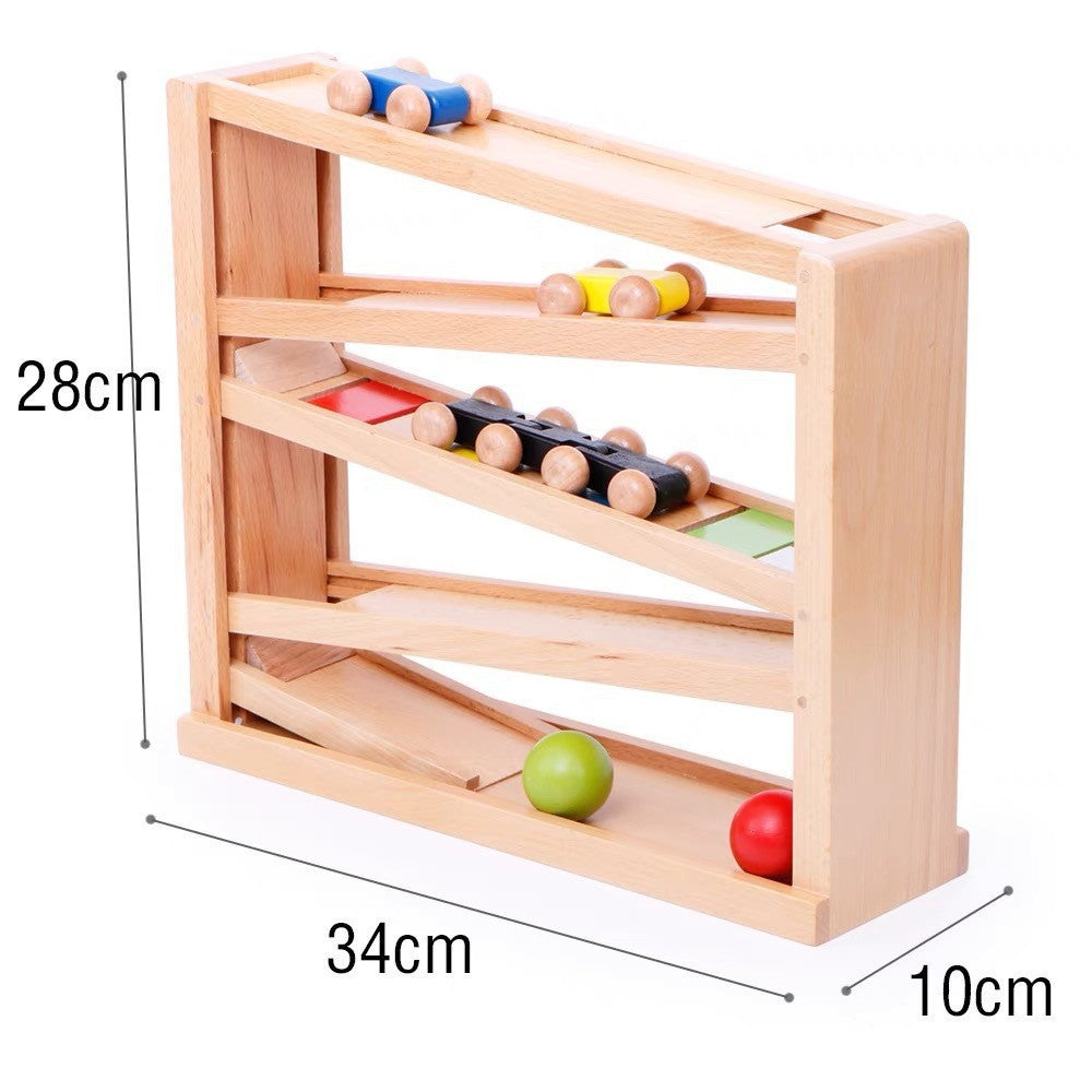 Montessori Car Ball Tracker Toy Rack - HAPPY GUMNUT