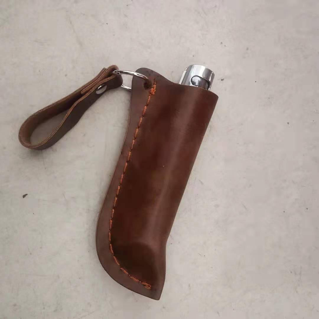 Kids Wood Leather Strap Holder for belt For Caving Tool Retractable Whittling Knife
