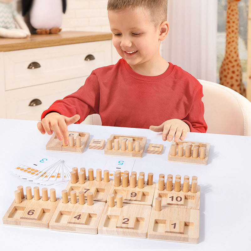 Standard Montessori Counting Pegs Number Counting Sticks Boards