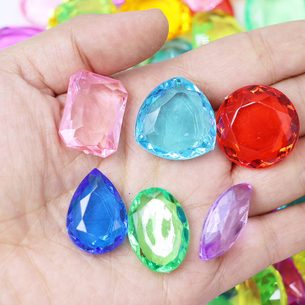 Bundle Set of 10 Acrylic Loose Parts Halloween Leaves Rings Dinosaurs Sea Animals Crystals Various Themes