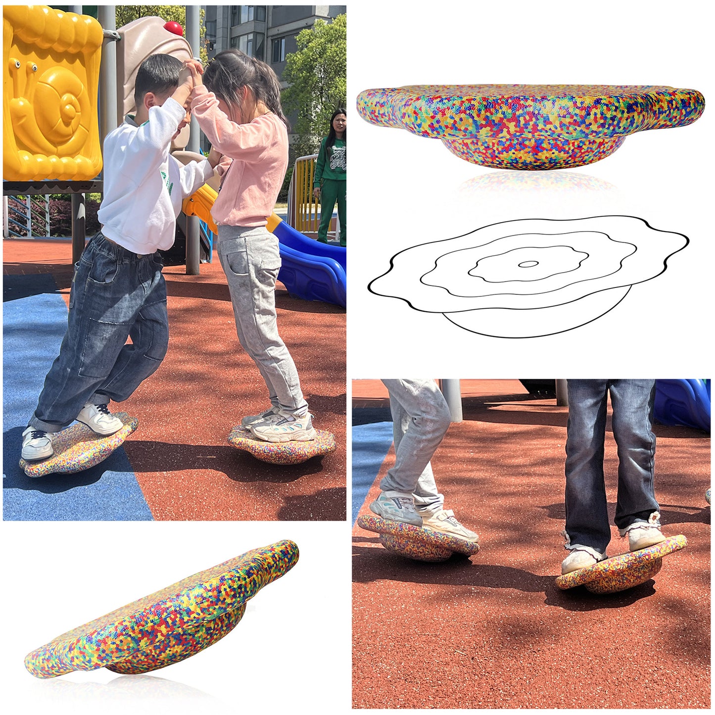 Rainbow Or Pastel Kids Jumbo Stepping Stones EPP Stacking Blocks Toy Balancing Obstacle Beams