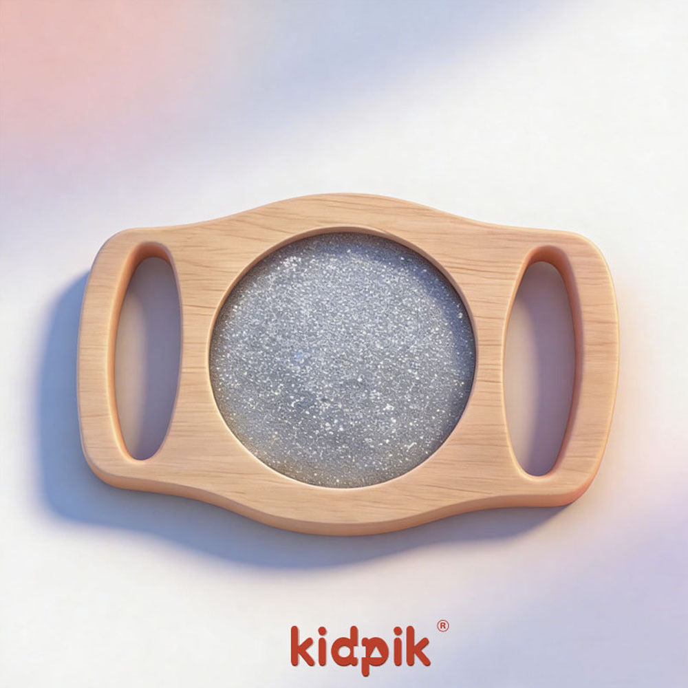 Two-Handed Wooden Magnifying Glass Mirror Sensory Kids Glitter Sand