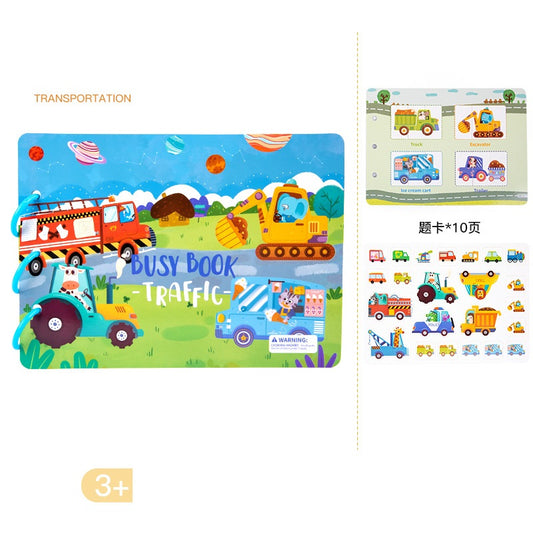 Traffic Car Transportation Busy Book Quiet Book Activities Numbers Puzzle Game