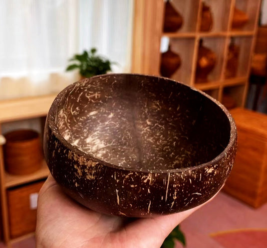 Happy Gumnut Kids Wooden Utensils Sensory Bin Tool Kit Cooking Coconut Bowl