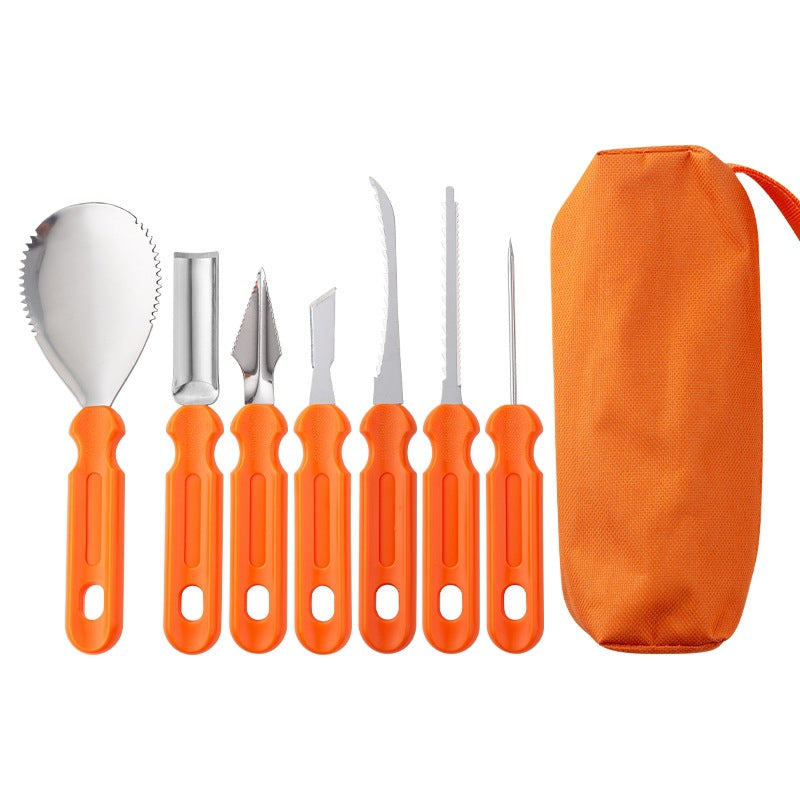 8pcs Pumpkin Carving Tools ,Stainless Steel Halloween Cutter Sculpting Kids Tool