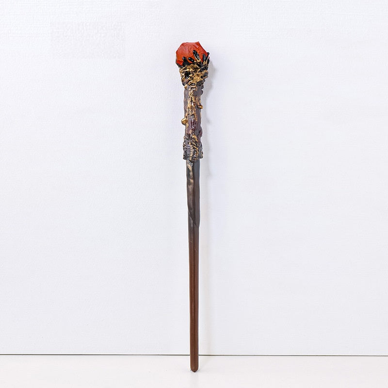 Real Crystal Gemstone Encrusted Magic Wand Staff Cane Kids Costume