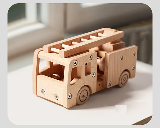 Kids Real Tools Set DIY Build a Wooden Basic Truck Set