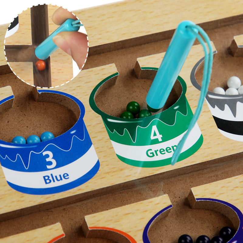 Magnetic Pen Sliding Colour Number Sorting Busy Board - HAPPY GUMNUT