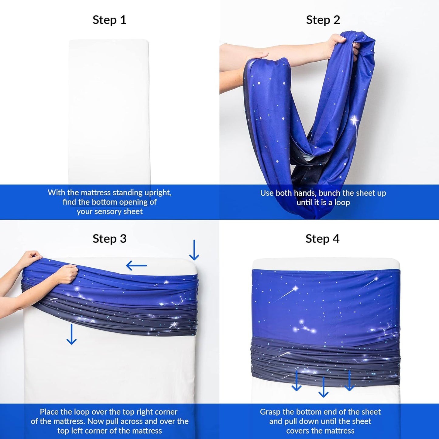Compression Blanket Sheets Galaxy Theme Kids Sensory Lycra Sensory Claiming Bed Sheet