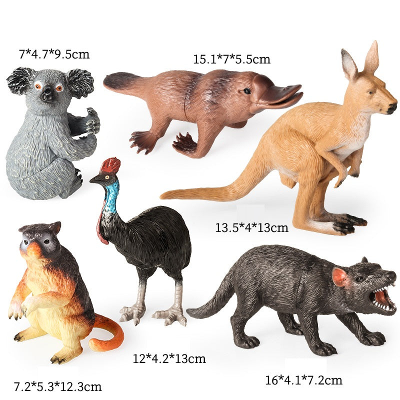 7 Large Australian Aussie Animals Figurines Model Toy for Kindergarten