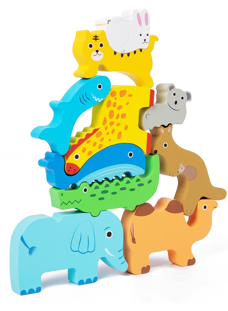 Creative Blocks Animals Wooden Animal Blocks Stacking Balancing Game – HAPPY GUMNUT