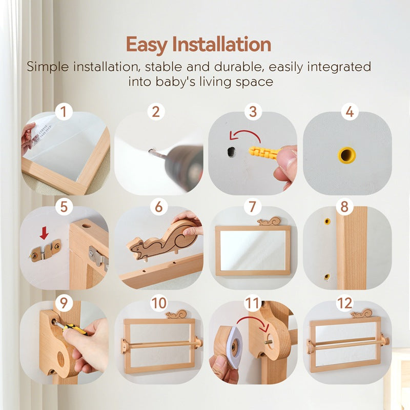 Safe Toddler Wall Mountable Baby Mirror