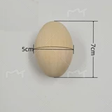 Wooden Hollow Egg Natural Nesting  Easter Eggs DIY Craft Loose Parts Two Styles - HAPPY GUMNUT