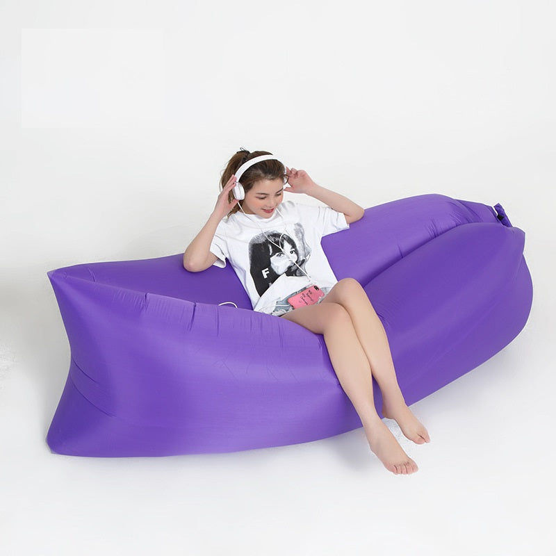 200cm Inflatable Lounger for Camping Colour Pillows Air Bags Seat Sensory Chair for Kids Picnic Childcare