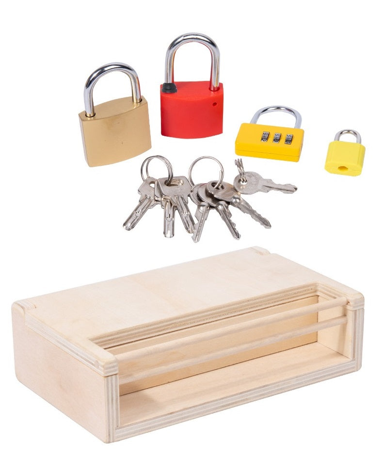 Montessori Lock & Key Set Lock Pick Box Practical Life Skill