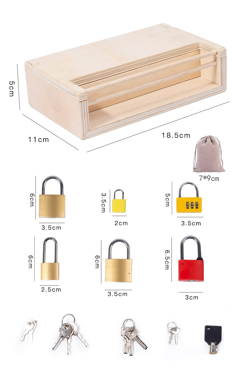 Montessori Lock & Key Set Lock Pick Box Practical Life Skill