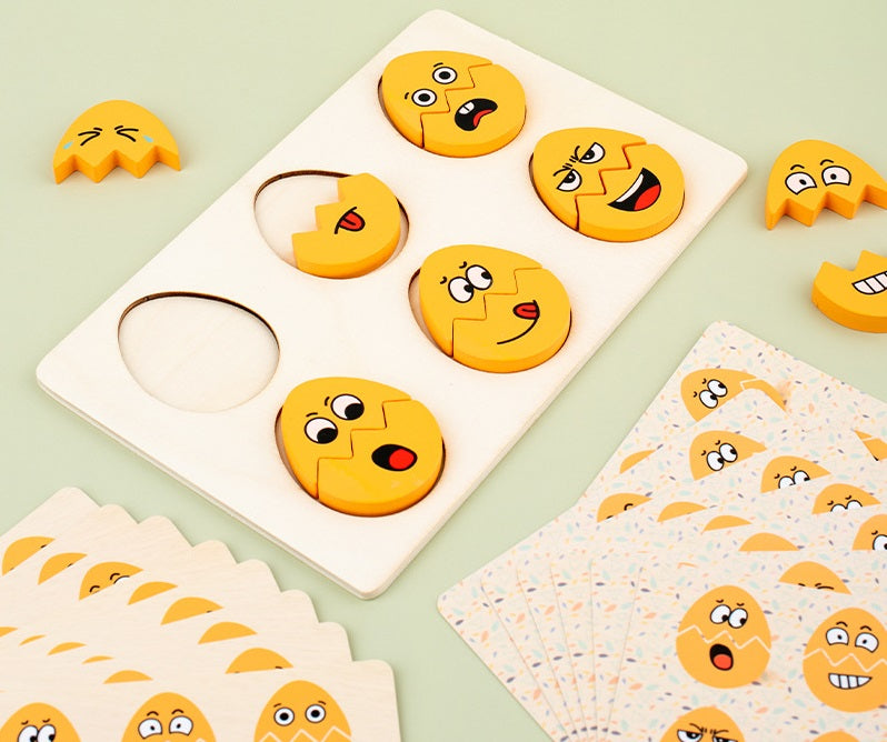 Egg Facial Emotion Expression Game How are you feeling? With Flash Cards - HAPPY GUMNUT