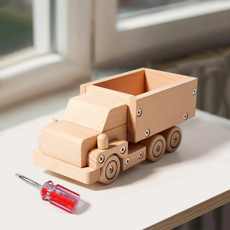 Kids Real Tools Set DIY Build a Wooden Basic dump Truck Set