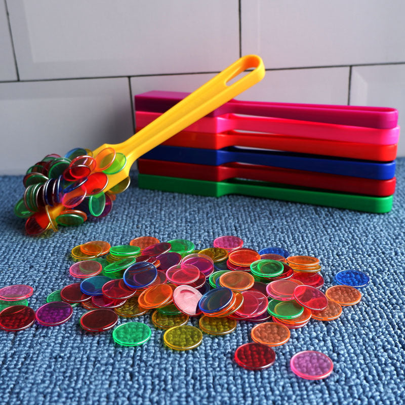 Magnetic Wand With 100 Colour Chips Counter Kindergarten Toy