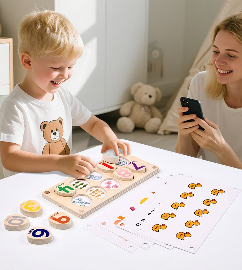 Number Pattern Category Matching Memory Game with Interchangeable Pages