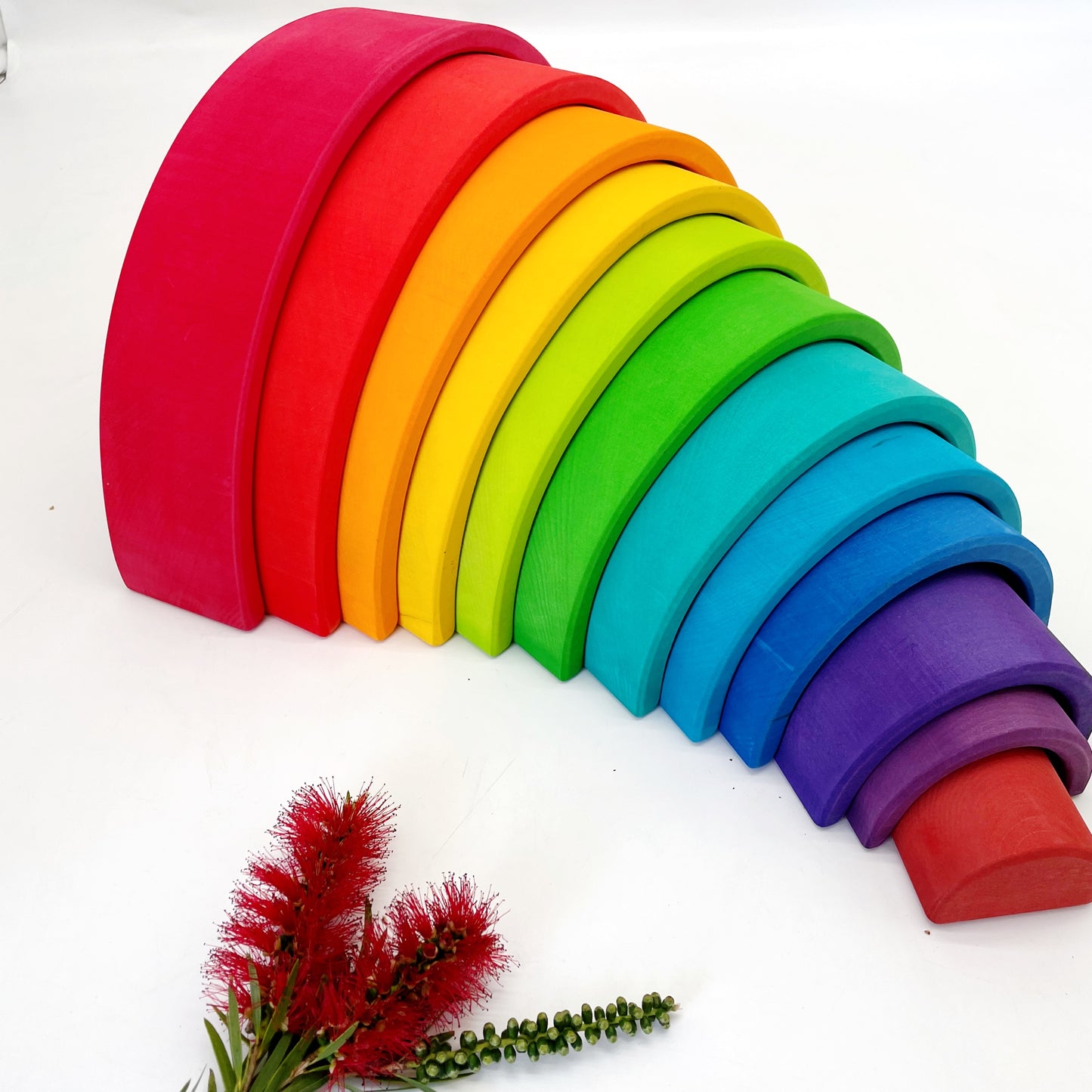 Large Wooden Rainbow Stacker Blocks - HAPPY GUMNUT