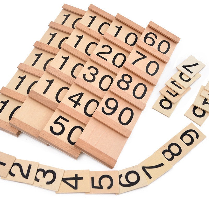 Montessori Math Teens & Tens Board Wooden Seguin Board 1-99  Number Learning Kids Counting Toy