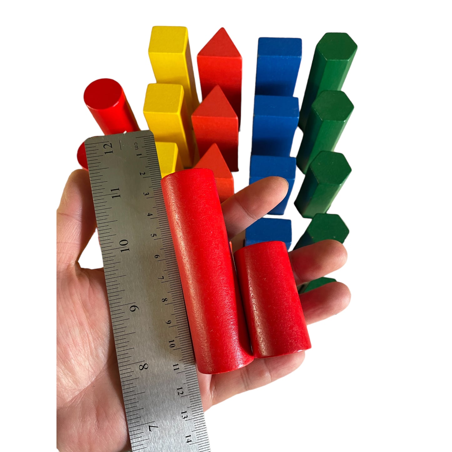 Large Montessori 3D Shape Ladder Geometric Colour Solid Shape Sorting Game