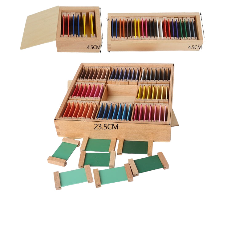 Montessori Colour Tablet First Second Third Box Sensorial Material Box 1 Box 2 Box 3