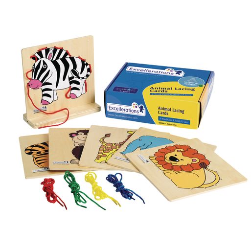 Excellerations Large Animal Lacing Game Threading Toy