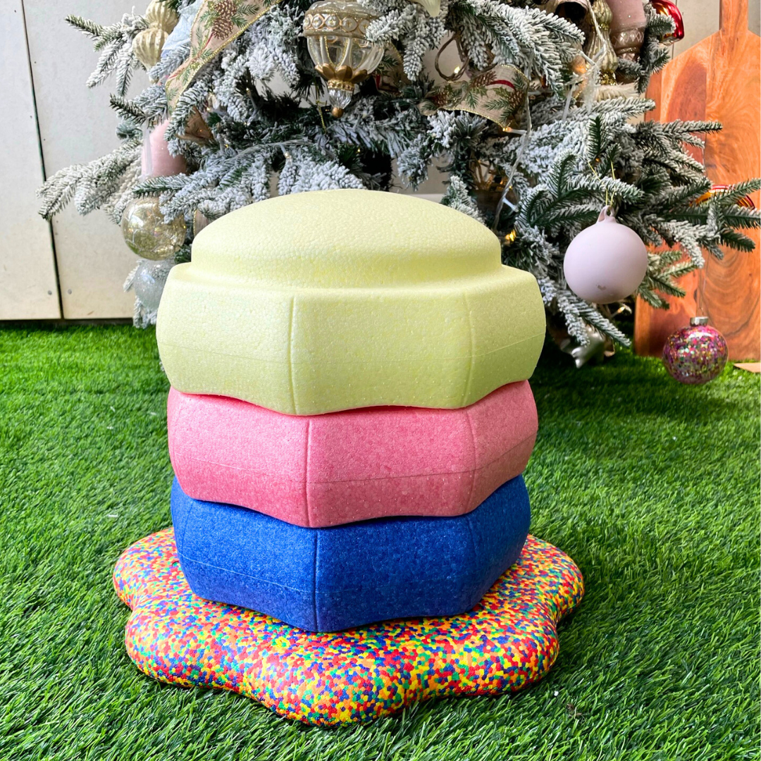 Rainbow Or Pastel Kids Jumbo Stepping Stones EPP Stacking Blocks Toy Balancing Obstacle Beams