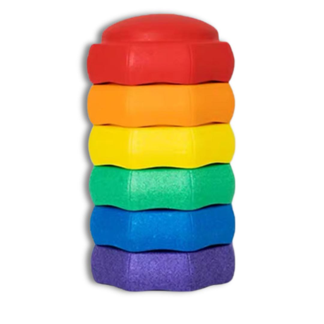 Rainbow Or Pastel Kids Jumbo Stepping Stones EPP Stacking Blocks Toy Balancing Obstacle Beams
