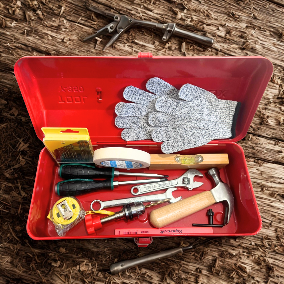Kids Work at Real Tools Children Carpenter Wood Handy Man Toolbox Bundle Set