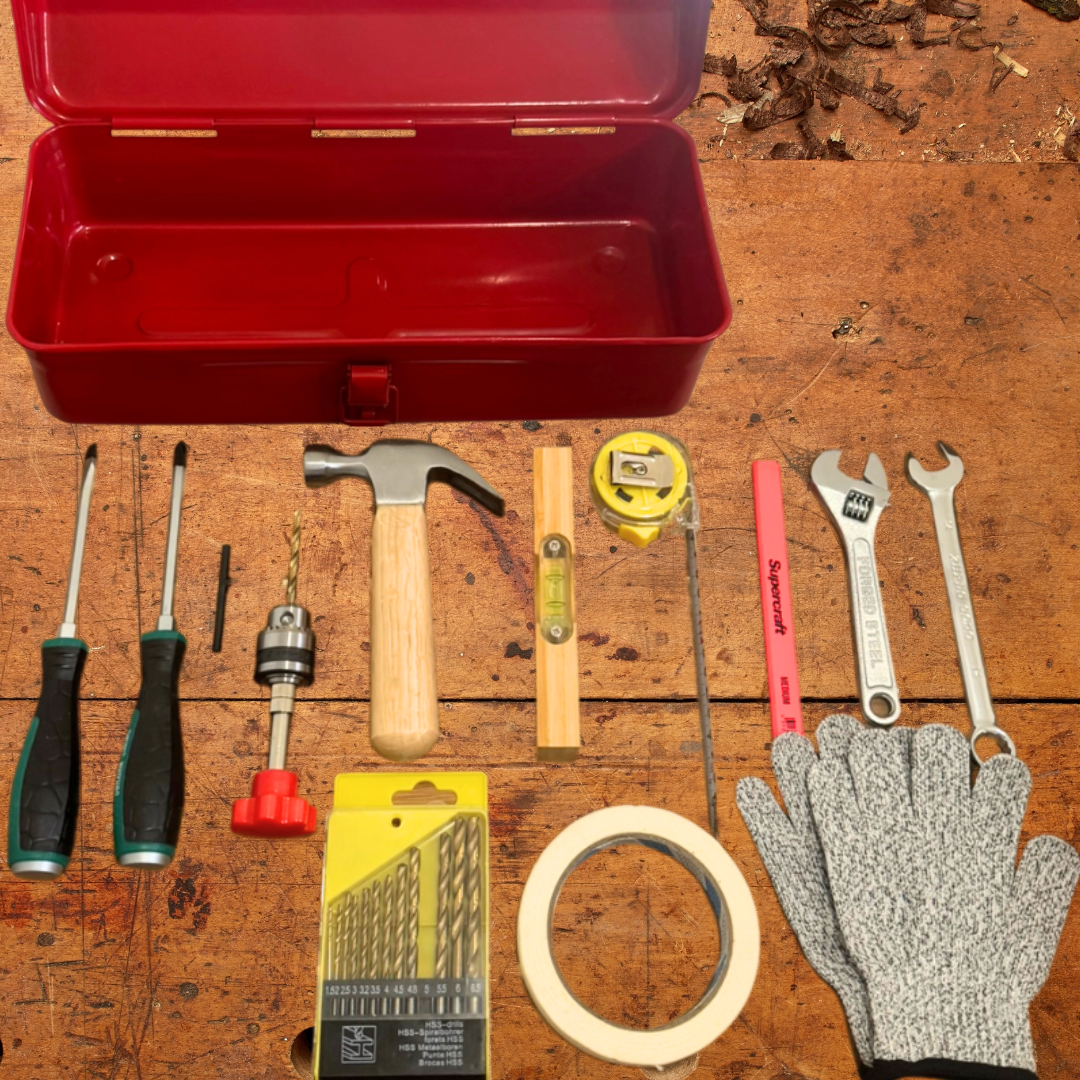 Kids Work at Real Tools Children Carpenter Wood Handy Man Toolbox Bundle Set