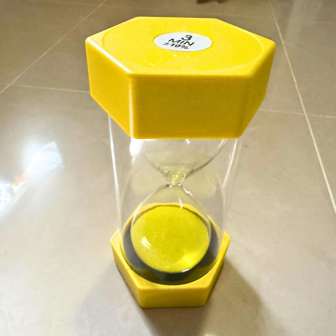Large Sand Timer Set of 6 (16cm tall ) Kids Educational Time Clock