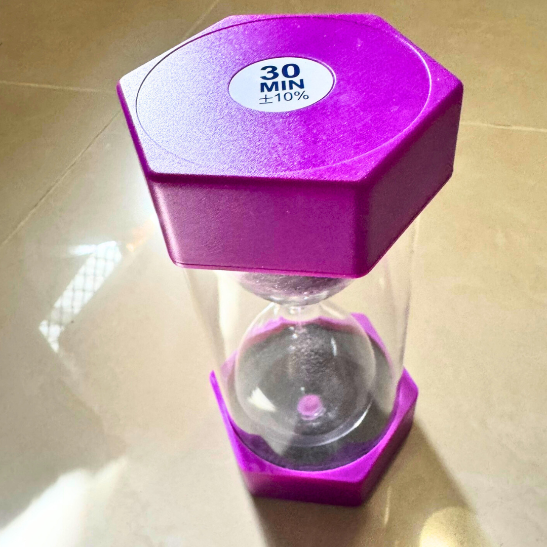 Large Sand Timer Set of 6 (16cm tall ) Kids Educational Time Clock