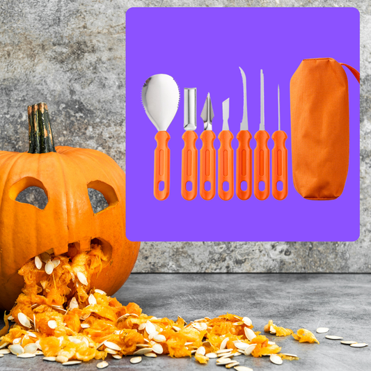 8pcs Pumpkin Carving Tools ,Stainless Steel Halloween Cutter Sculpting Kids Tool