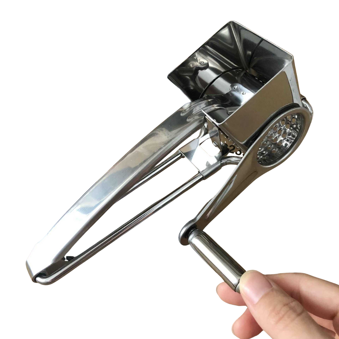 Kids Stainless Steel Rotary Cheese Grater Press Churner  Kitchen Play Tool