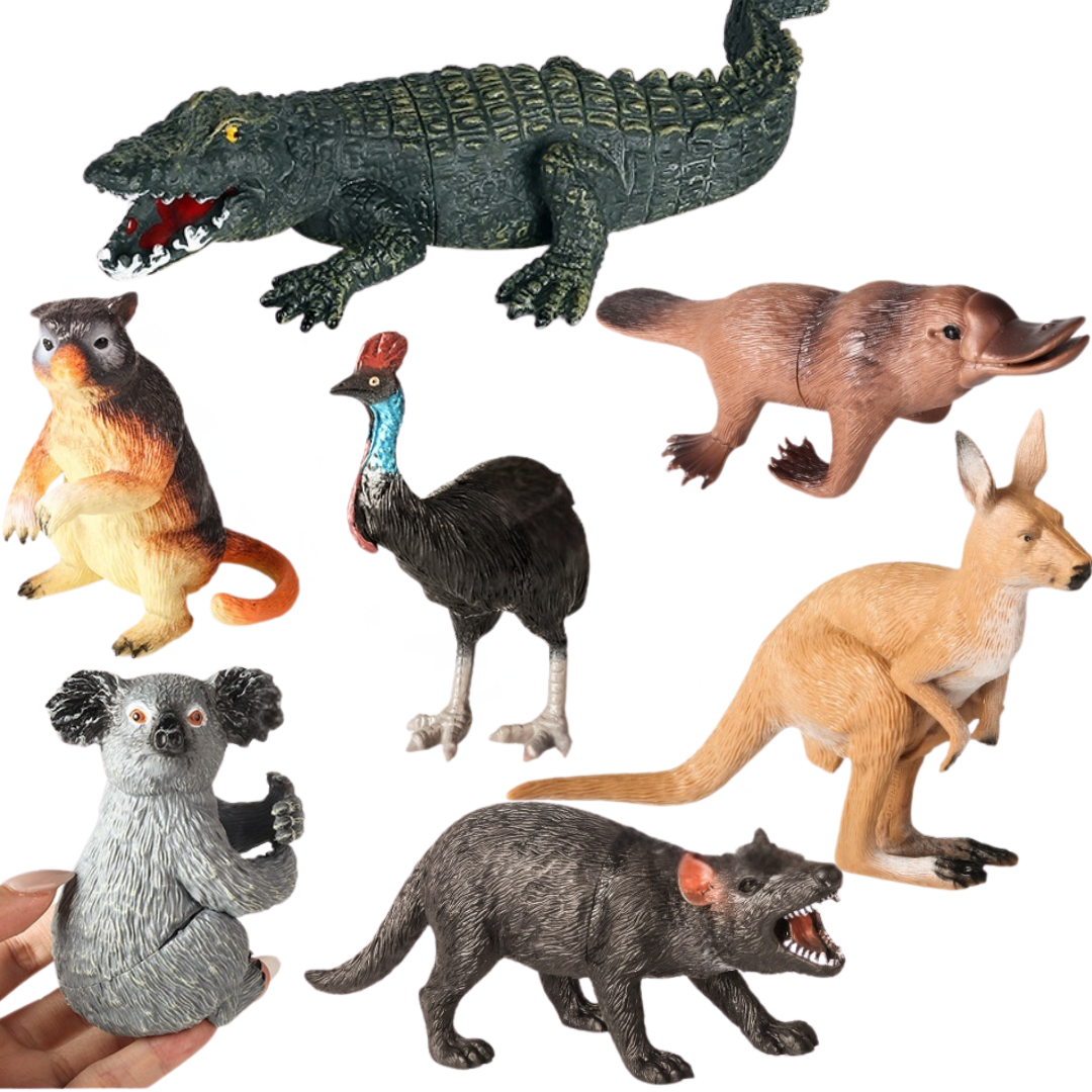7 Large Australian Aussie Animals Figurines Model Toy for Kindergarten