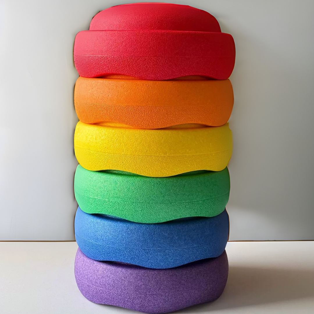 Rainbow Or Pastel Kids Jumbo Stepping Stones EPP Stacking Blocks Toy Balancing Obstacle Beams/Boards