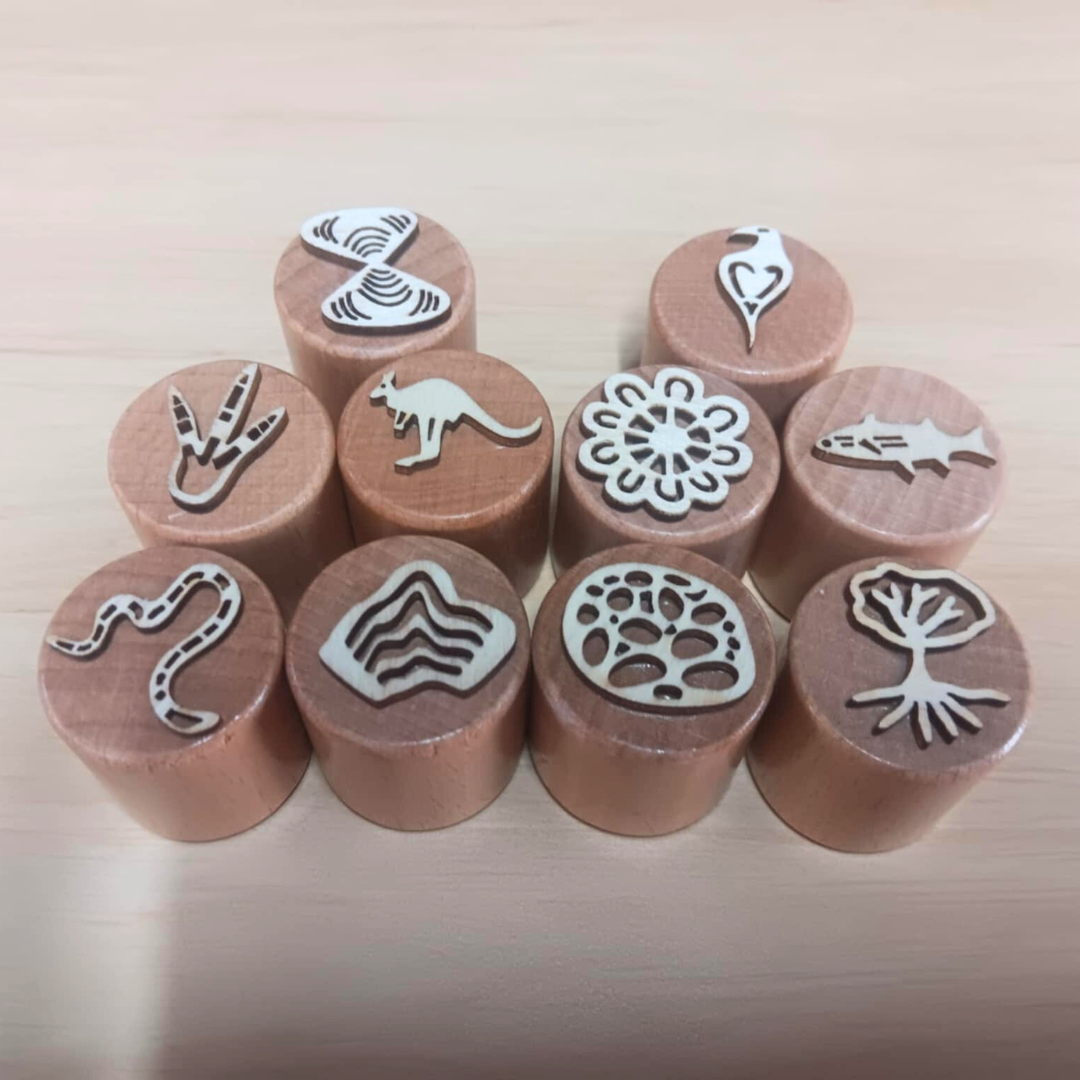 Montessori Kids Wooden Stamps Insects Bee Footprints Animals Butterfly lifecycle Set