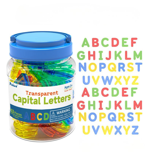 52 Pcs Acrylic Transparent Capital Upper Case Letter Alphabets